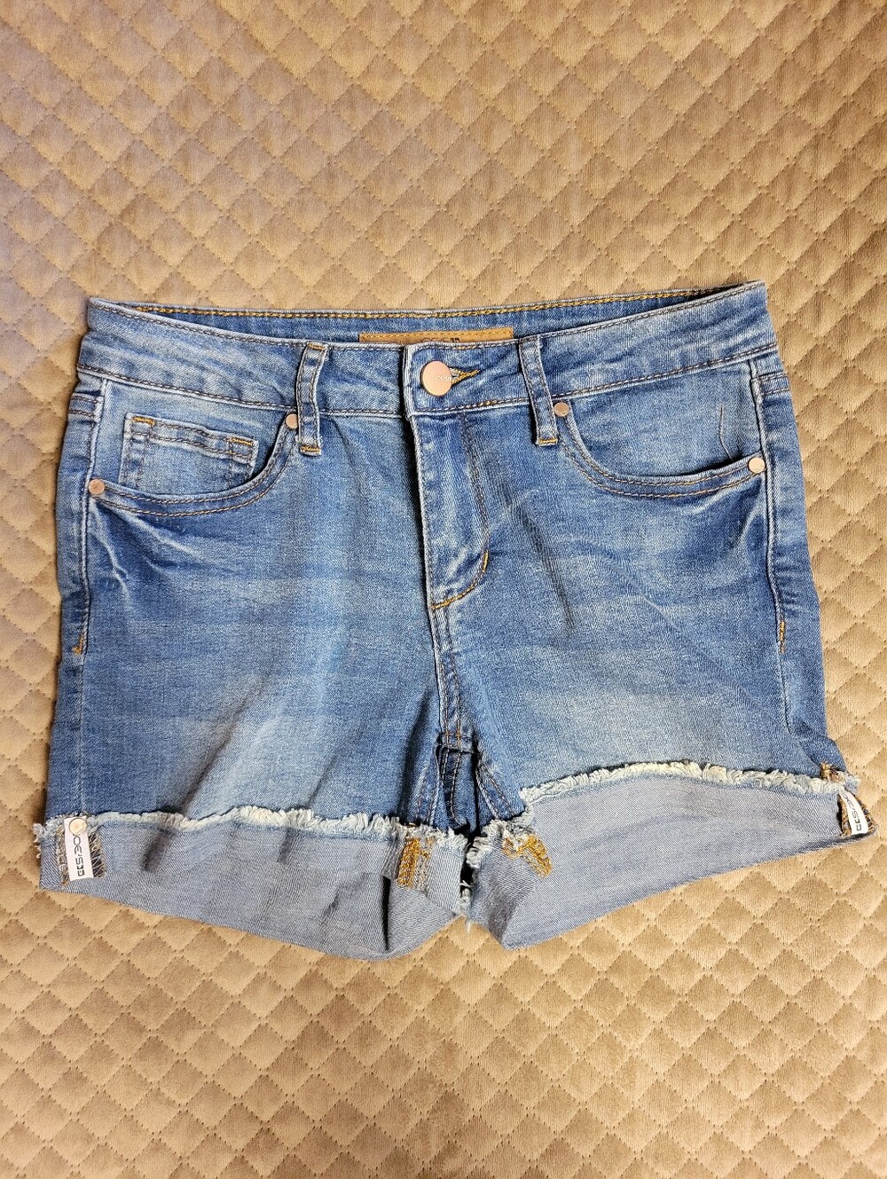 Joe's Blue Denim Jean Shorts Girls Size 14 cuffed with detail
